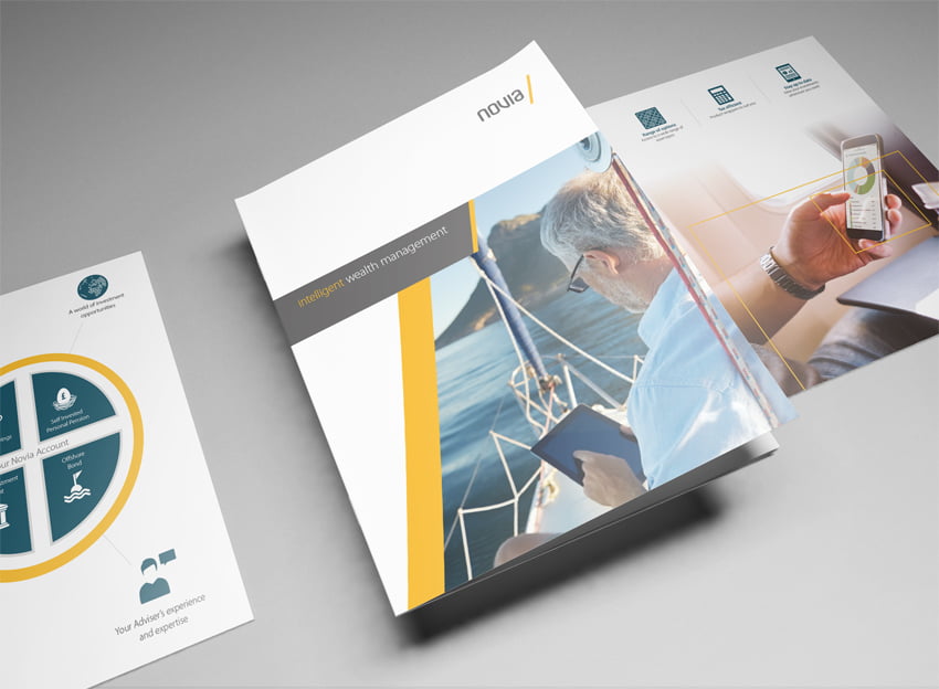 A brochure for Novia Financial