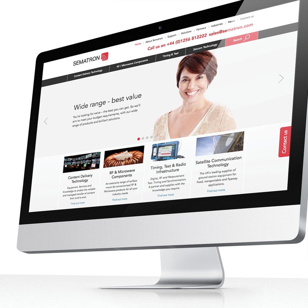 Sematron website screen